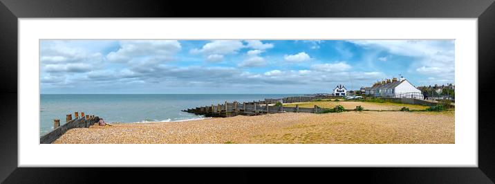 Whitstable Beach Panorama  Framed Mounted Print by Alison Chambers
