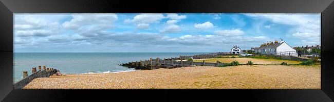 Whitstable Beach Panorama  Framed Print by Alison Chambers