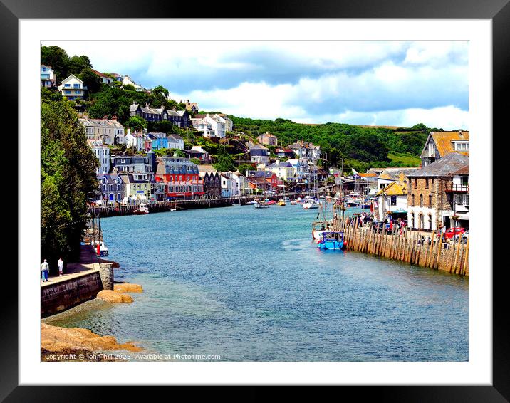 Looe, Cornwall. Framed Mounted Print by john hill