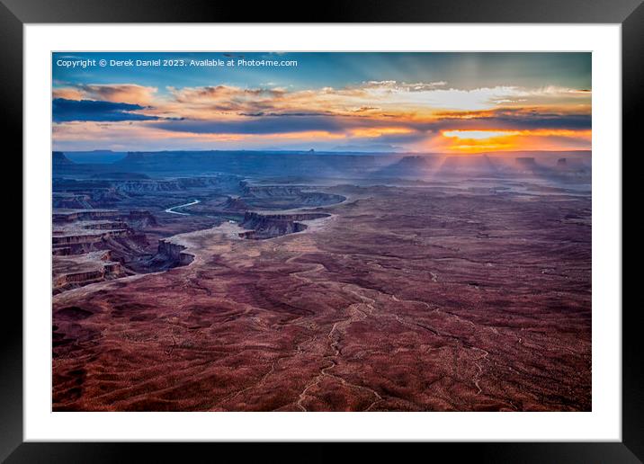 Canyonlands National Park as the sun is setting Framed Mounted Print by Derek Daniel