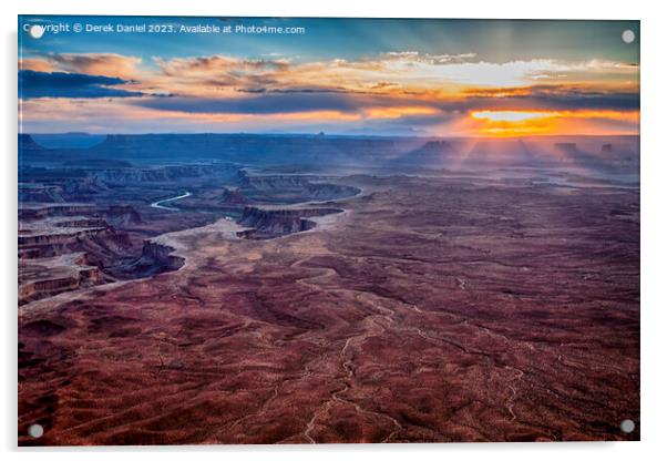 Canyonlands National Park as the sun is setting Acrylic by Derek Daniel