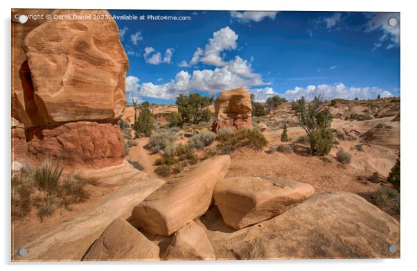 Navajo Sandstone wonderland Acrylic by Derek Daniel
