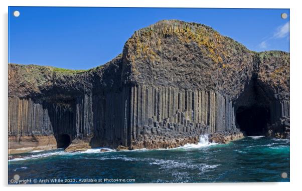 Fingal's Cave,  Isle of Staffa, the Inner Hebrides Acrylic by Arch White