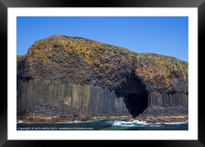 Fingal's Cave,  Isle of Staffa, the Inner Hebrides Framed Mounted Print by Arch White