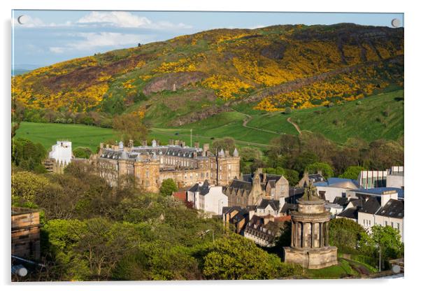 Edinburgh Landscape With Holyrood Palace Acrylic by Artur Bogacki
