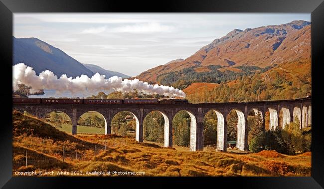 Jacobite Steam Train; Glenfinnan Viaduct; Lochaber Framed Print by Arch White