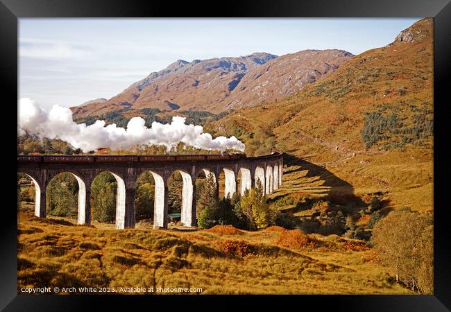 Jacobite Steam Train; Glenfinnan Viaduct; Lochaber Framed Print by Arch White