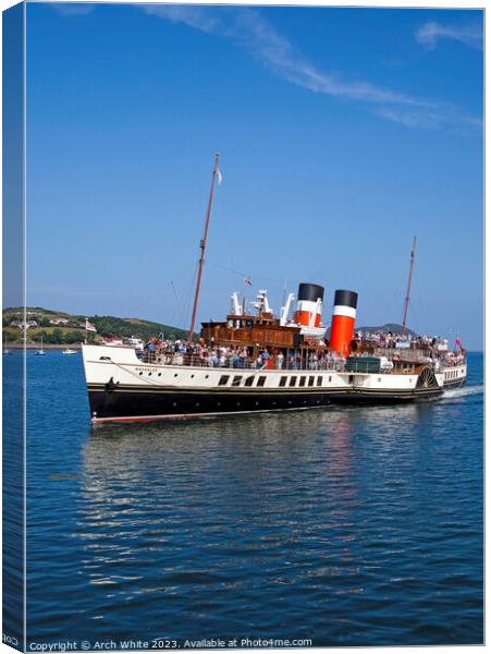 Waverley Paddle Steamer, Scotland, UK Canvas Print by Arch White