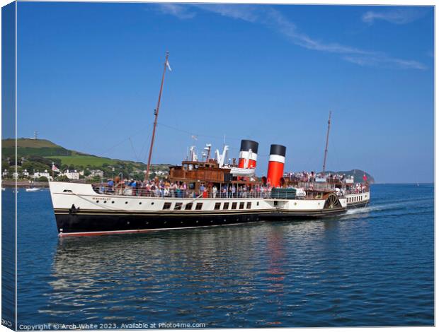 Waverley Paddle Steamer, Scotland, UK Canvas Print by Arch White
