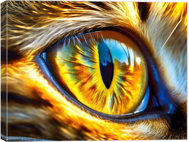 Macro shoot of a tabby domestic cat eye as ai Canvas Print by Engin Sezer