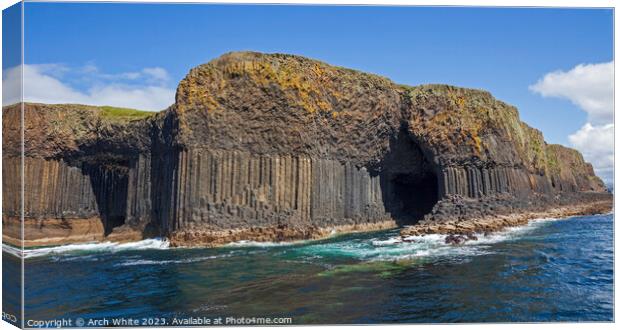 Fingal's Cave,  Isle of Staffa, the Inner Hebrides Canvas Print by Arch White