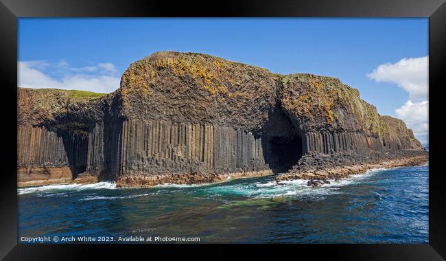 Fingal's Cave,  Isle of Staffa, the Inner Hebrides Framed Print by Arch White