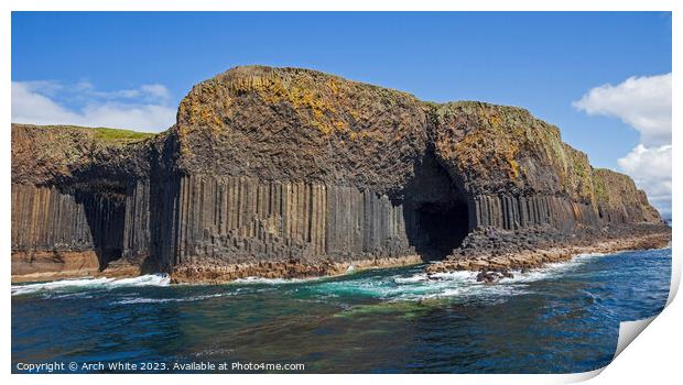 Fingal's Cave,  Isle of Staffa, the Inner Hebrides Print by Arch White