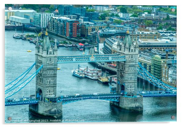 Tower Bridge London  Acrylic by Phil Longfoot