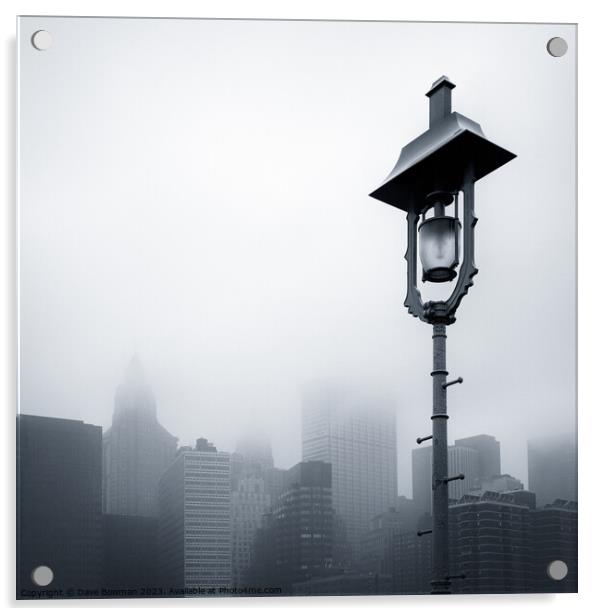 Misty City Acrylic by Dave Bowman