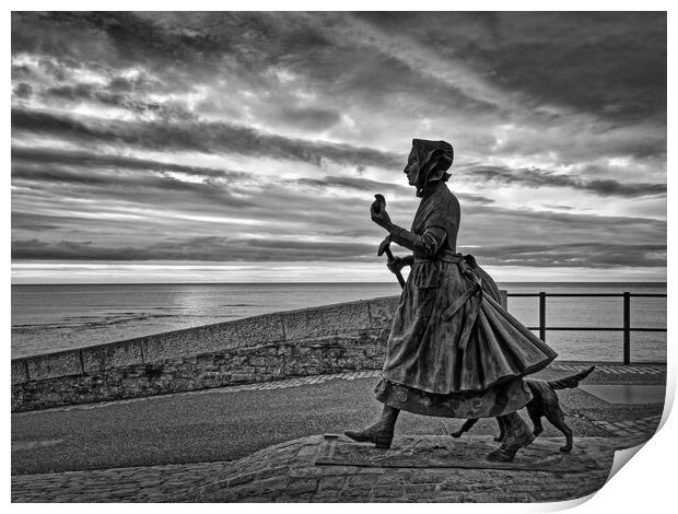 Mary Anning Statue, Lyme Regis  Print by Darren Galpin