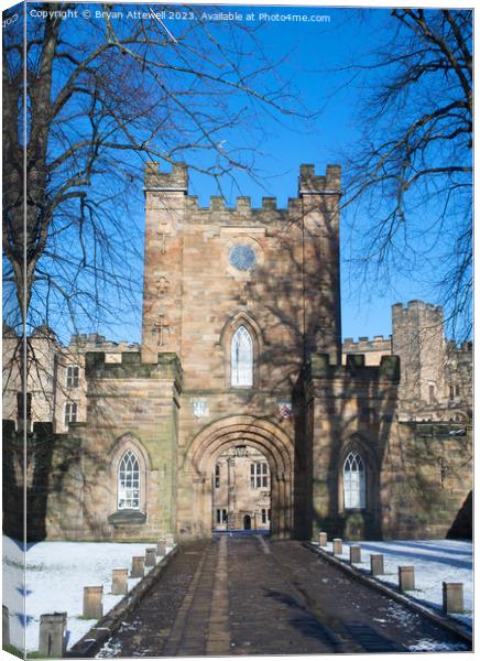 Entrance to Durham Castle Canvas Print by Bryan Attewell
