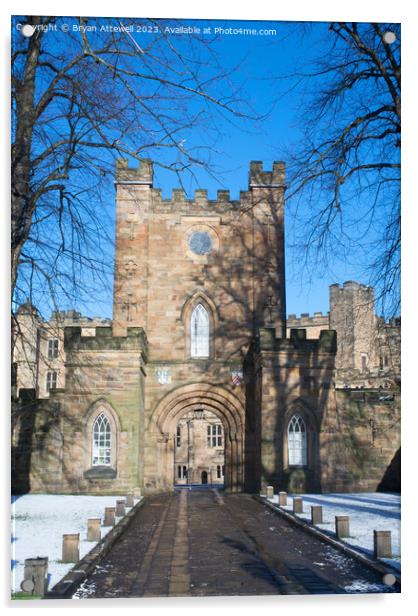 Entrance to Durham Castle Acrylic by Bryan Attewell