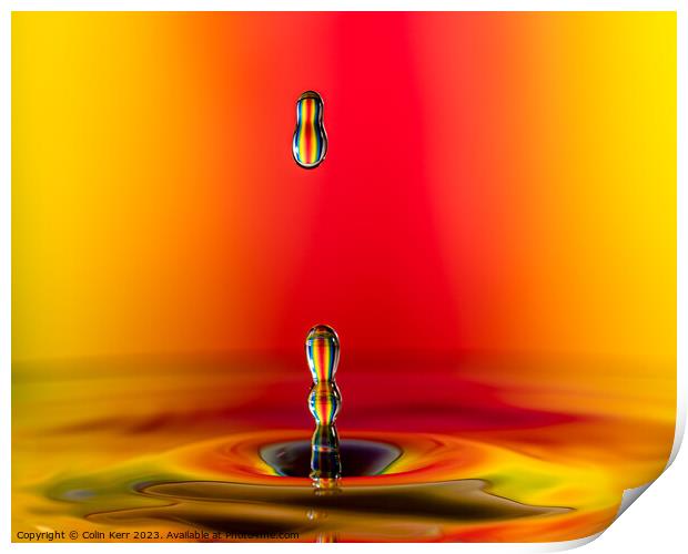 High intensity water drop image Print by Colin Kerr