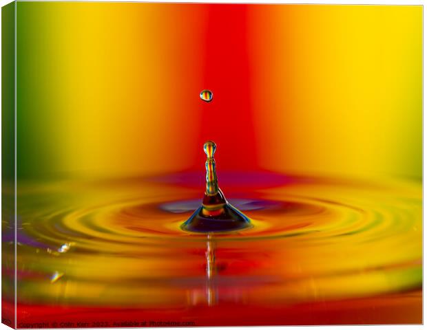 High intensity water drop image Canvas Print by Colin Kerr