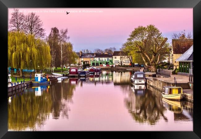 Ely Riverside  Framed Print by Veronica in the Fens