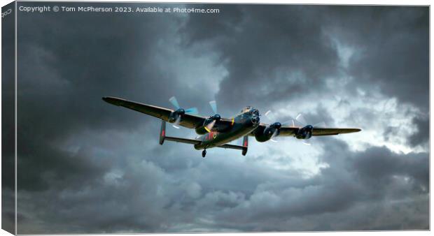 The Avro Lancaster Canvas Print by Tom McPherson