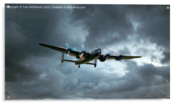 The Avro Lancaster Acrylic by Tom McPherson