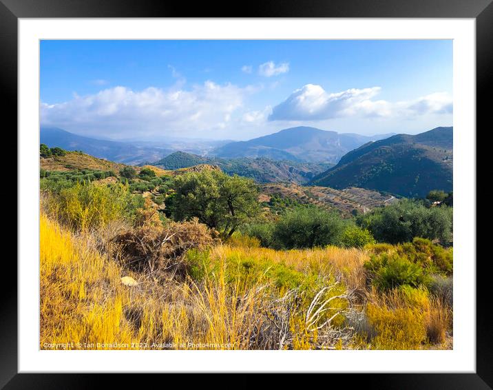 Spanish Hills Framed Mounted Print by Ian Donaldson