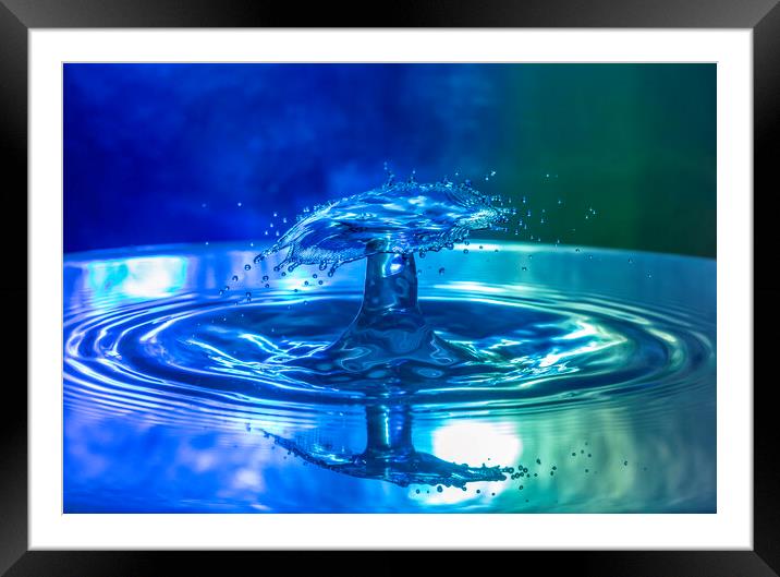Water Drop Collision Framed Mounted Print by Antonio Ribeiro