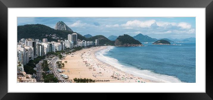 Copacabana Beach in Rio de Janeiro, Brazil  Framed Mounted Print by Alexandre Rotenberg