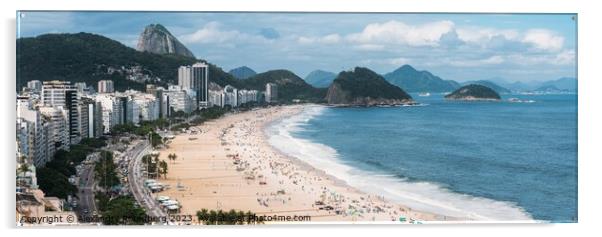 Copacabana Beach in Rio de Janeiro, Brazil  Acrylic by Alexandre Rotenberg