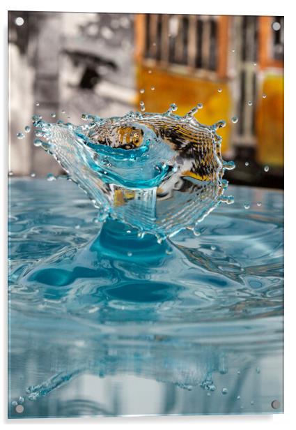 Water Drop Collision Acrylic by Antonio Ribeiro