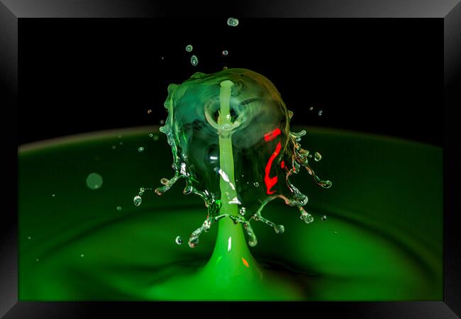 Water Drop Collision Framed Print by Antonio Ribeiro