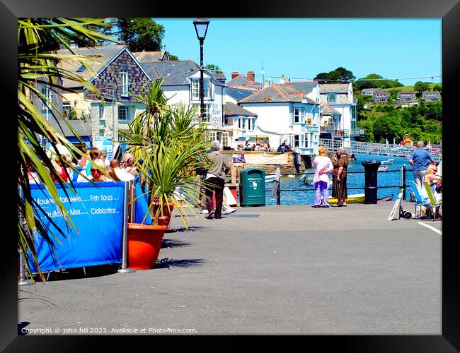 Fowey Quay, Cornwall. Framed Print by john hill