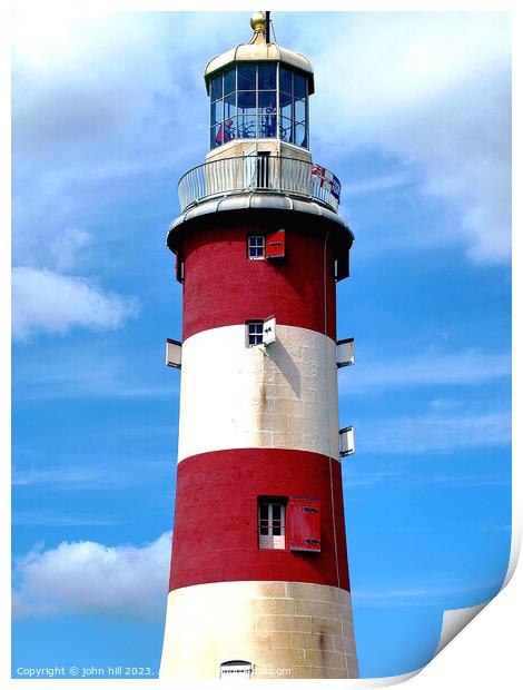 Smeaton's Lighthouse. Print by john hill