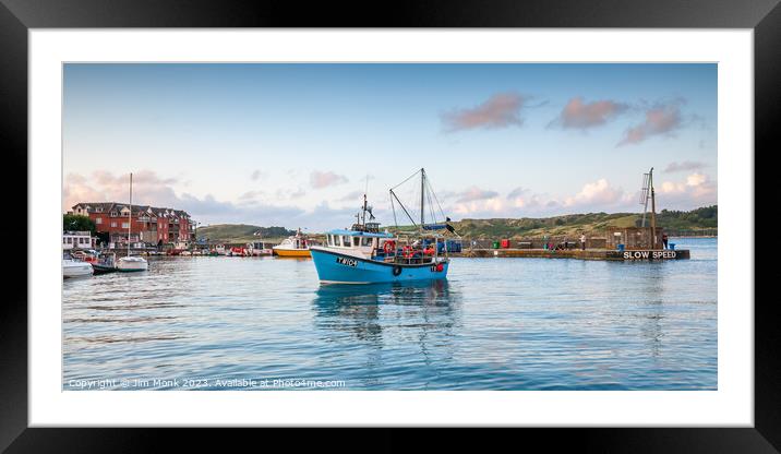 Padstow Harbour, Cornwall Framed Mounted Print by Jim Monk