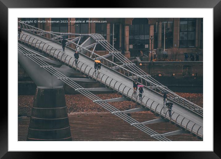 Thames Crossing Framed Mounted Print by Martin Newman