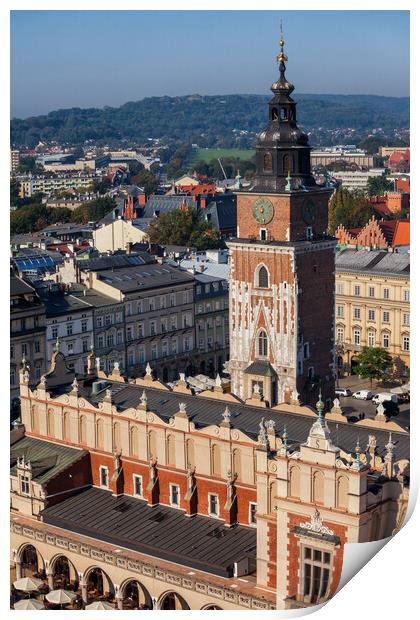 Old Town Of Krakow In Poland Print by Artur Bogacki