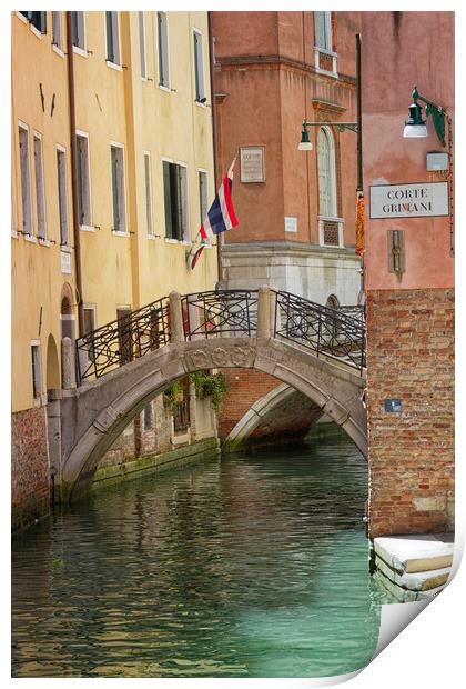 Corte Grimani Venice Italy Print by John Gilham