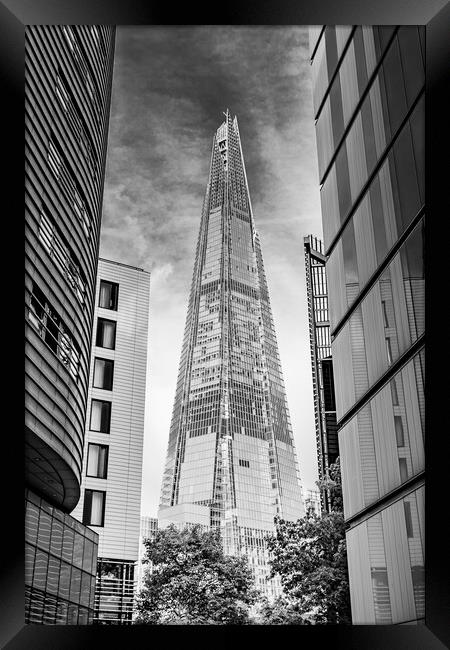 The Shard in black and white Framed Print by Jason Wells