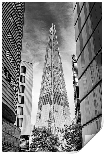 The Shard in black and white Print by Jason Wells
