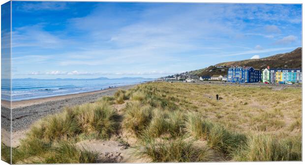 Barmouth seafront panorama Canvas Print by Jason Wells