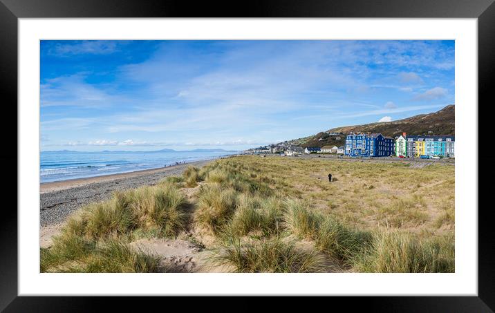 Barmouth seafront panorama Framed Mounted Print by Jason Wells