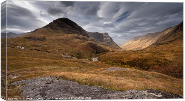 The 3 sisters of Glencoe 999 Canvas Print by PHILIP CHALK