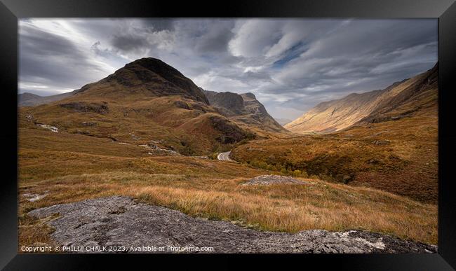 The 3 sisters of Glencoe 999 Framed Print by PHILIP CHALK