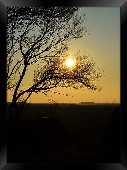 Lydd Airport Sunset Framed Print by Samantha Yore
