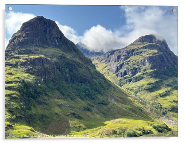 Glencoe in the Highlands of Scotland Acrylic by Photogold Prints