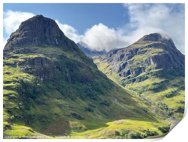 Glencoe in the Highlands of Scotland Print by Photogold Prints