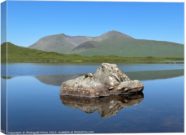 Loch Tulla and Black Mount in the Highlands of Scotland Canvas Print by Photogold Prints