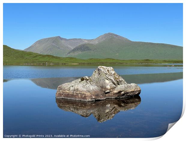 Loch Tulla and Black Mount in the Highlands of Scotland Print by Photogold Prints